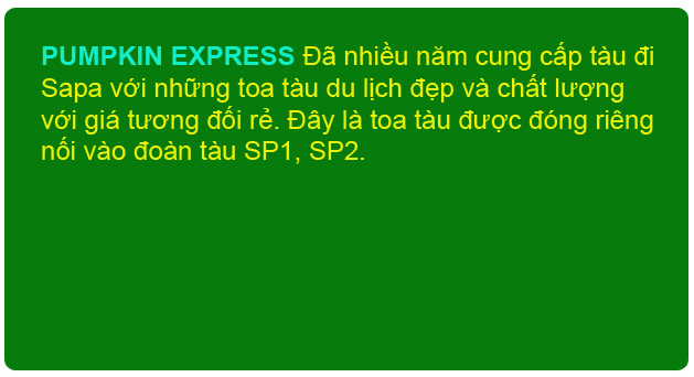 Giới thiệu tu Pumpkin đi Sapa