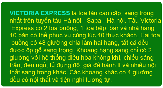 Giới thiệu tu Victoria Express